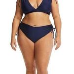 Time & Tru NWT Women's Shoulder Ruched Bikini Navy blue Top 2X Bottoms 3X Photo 0