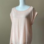 Tacera  | Peach Hi/Low Blouse Sz L Photo 2
