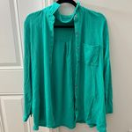 Amazon Teal Button Down Long Sleeve Photo 1