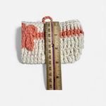 Handmade  Crochet Cotton Pouch w/ Bow & Button Closure Photo 6