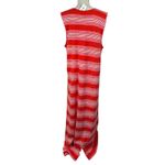Style & Co XX-Large Maxi Dress Striped Stretch Sleeveless Slit Pullover Red New Photo 3
