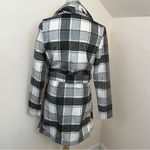 Matilda Jane Check It Twice Black / White Jacket Plaid Blanket Wrap XS/S Photo 3