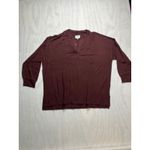 Lou & grey Bohemian Rouge V Neck Split Hem Long Sleeve Sweatshirt Top XL New Photo 1