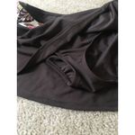Merona Women's Swim Skirt with Attached Brief Black & Floral Print Trim Size M Photo 4