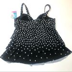 Swim Solutions Polka Dot Tiered Tankini Swim Top Size 18W Photo 6