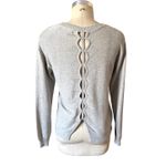 One Grey Day Gray Sweater with Open Knit Back Size Small Photo 1