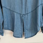 Japna  Blue Chambray Button Down Shirt with Tails Size M Photo 5
