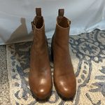 Gap  Leather Zip Block Heeled Bootie in Tan Photo 1