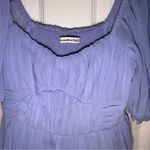 Abercrombie & Fitch  Emerson Poplin Sleeve Dress Lavendar Purple Pleated Top XS Photo 5