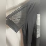 Darkwin Black Sheer Dress Silver Sequin Front Mesh Sleeve & Hem Size XL Turkey Photo 1