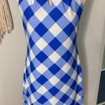 Jude Connally Women's Blue White Checked Checkered Short Mini Melody Dress Small Photo 0