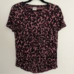 PINK - Victoria's Secret VICTORIA SECRET PINK Perfect CREW T-Shirt PURPLE CAMO SZ S. Cheetah Photo 0