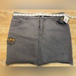 Junkfood Rock By Junk Food | Def Leppard Black Denim Mini Skirt, Size 9 Photo 1