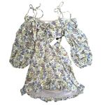 ASTR New  The Label Anastasia Floral Print Cut Out Mini Dress Size Medium Photo 4