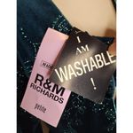 R & M Richards  Womens Size 6 Petite Velvet Suit Jacket Deep Teal Green Embellished Photo 7