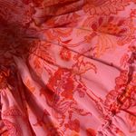 Cinq a Sept Jackie Pink & Red Smocked Floral Mini Dress Size 6 Photo 4