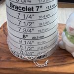 Abalone fish tail faux pearl charm silver tone bracelet Photo 6