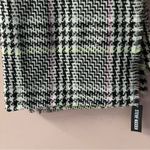 Steve Madden NWT Cream/Black/Yellow/Pink Houndstooth Sequin Frayed Blanket Scarf Photo 8