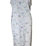 Laura Scott Vintage Steele Blue Boho Hippie Witchy Cottagecore Floral Maxi Dress Photo 0