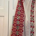 Scotch & Soda  white embroidered red with sequin tassel dress Photo 5