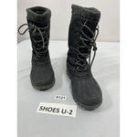 Womans Storm By Cougar Conga Midcalf Winter Boots 9 Black Liaceup Lined Photo 2