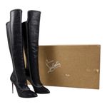 Christian Louboutin Clemence Botta 100 Over the Knee Boots Black Size 38.5 Photo 16