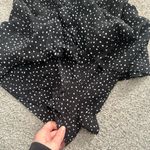 ZARA Black and White Polka Dot Skirt Photo 1