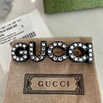Gucci  Logo Crystal Hair Clip Photo 1