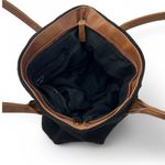 Woven Knit Purse Bag Shoulder Leather Black Brown Medium Sized Frank Johnny Photo 3