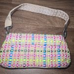 The Sak  Cute Small Multicolor Ribbon Woven Purse Handbag 11" x 5.5" Y2K Photo 1