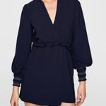 ZARA JUMPSUIT WITH ELASTIC CUFFS Size M (Navy blue) Photo 0