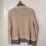 Chico's  Wool Cardigan Ruffled Trim Textured Knit Open Classic Career Sweater Lg Photo 1