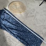 Athleta  Avenue Printed Wide Leg Crop Pants Pull On Travel Outdoor Allure Navy 8 Photo 11