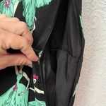 Sidecca Women's Sleeveless Dress L Black Green Ballerina Print V Photo 8