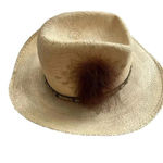 The Great Western Feather Straw Cowboy Cowgirl Hat Unisex, Country, Coachella, Tan Photo 15