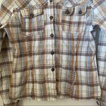 Lucy Paris  Blouse Embroidered Eagle Plaid Button Cotton Pleated Size Small Photo 4