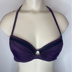Victoria's Secret NEW  Bikini Top 34B Purple Halter Swim Beach Vacation Ruched Photo 0