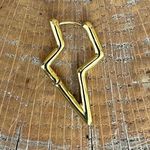 Lightning Bolt Huggie Hoop Earrings Gold Photo 1