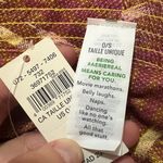 Aerie  Jacquard Reversible Bucket Hat - Cotton Yellow/Pink/Brown Adjustable Cap Photo 6