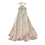 After Six High Neck Halter Backless Maxi Dress Cameo 1545 Size 10R NWT Glam Tan Photo 3