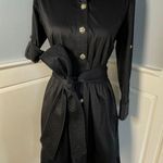 Elizabeth McKay Grace Polished Cotton Shirtdress Black 6 Photo 6