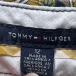 Tommy Hilfiger ‎ Green Gold Paisley Cotton Blend Ankle Pants 12 Front Zip Photo 3