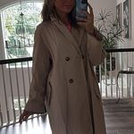 Topshop Gorgeous Tan Long Buttoned Trench Coat Photo 1
