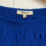 Madewell Smocked Boatneck Tank in Brilliant Sapphire, Size Medium Photo 7