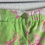 Lilly Pulitzer Size S Vintage Crop Pants Cabana Banana Stretch Green Pink Resort Photo 6