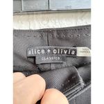 Alice + Olivia High Rise Flat Front Crop Straight Leg Pants Black Womens Size 10 Photo 4