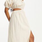 ASOS Cut Out Linen Dress Photo 0