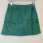 Kendall + Kylie  Women’s Two Pocket Velvet A-Line Skirt Green Size XS EUC Photo 0
