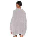 Free People  Oasis Tunic Pullover Knit Sweater in Silver Glass Combo Size Small Photo 2
