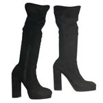 Forever 21 Chunky Heel Faux Suede Tall Boots 7.5 Photo 1